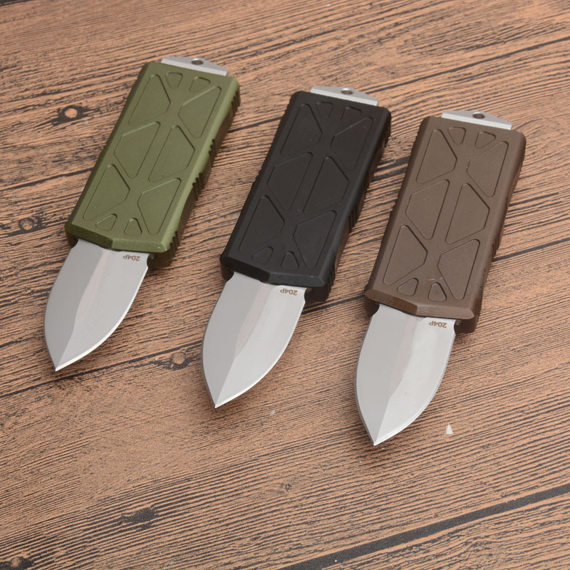 2023 New Mini Small Tactical Knife D2 Double Edge Spear Point Satin Blade CNC 6061-T6 Handle EDC Knives With Retail Box