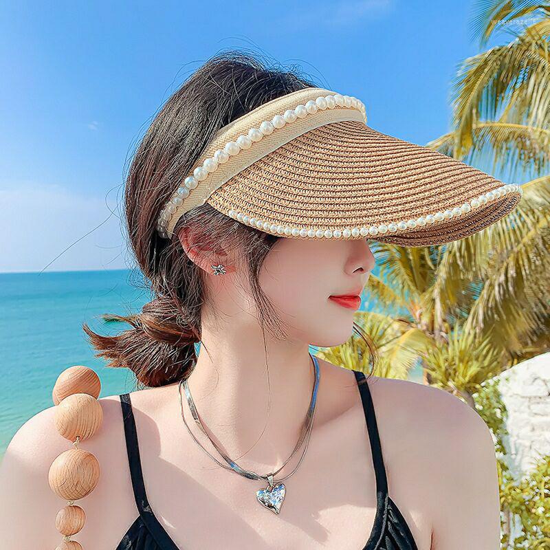 Wide Brim Hats Fashion Pearls Women Straw Hat Solid Color Adjustable Outdoor Empty Top Sun Ladies Beach Panama Cap, Beige
Wide Brim Hats Fashion Pearls Women Straw Hat Solid Color Adjustable Outdoor Empty Top Sun Ladies Beach Panama Cap, Beige