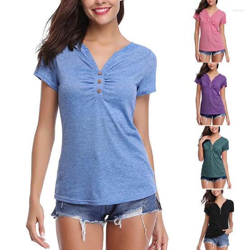 Women' T Shirts Loose T-shirts Women Jumpers Short Sleeve Blouse Tops Woman Pullover Female V-neck Cotton Button Sexy Cloth Undershit, Black
Women' T Shirts Loose T-shirts Women Jumpers Short Sleeve Blouse Tops Woman Pullover Female V-neck Cotton Button Sexy Cloth Undershit, Black
