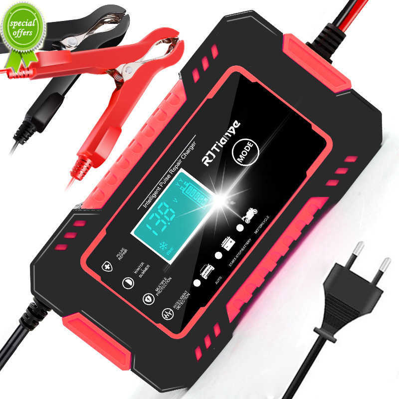 Chargeur de batterie de voiture entirement automatique affichage 12V intelligent Power Puls pour rparation de batterie au plomb humide et sec