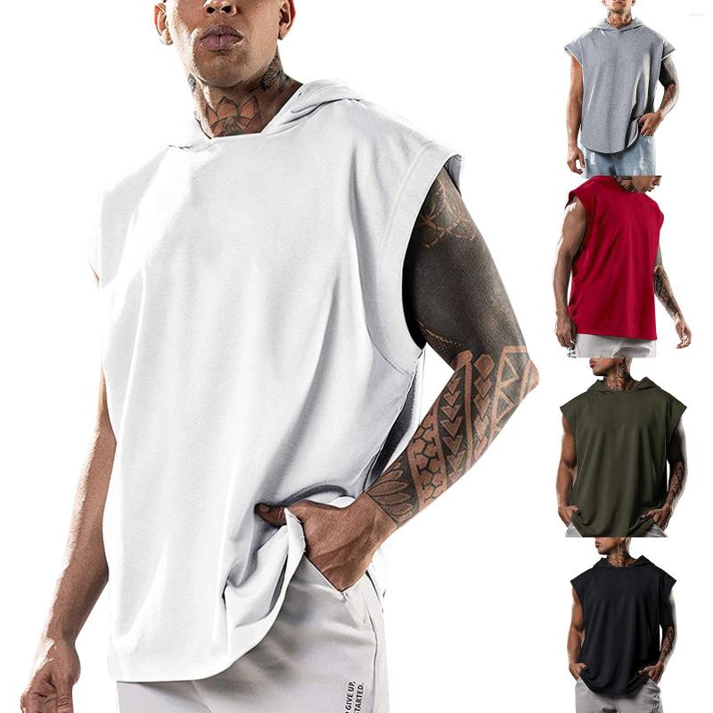 Men's Tank Tops Men Sleeveless Summer Bodybuilding Sports Vest Solid Pullover Hooded Top Fashion Tracksuit Vests, Grey
Men's Tank Tops Men Sleeveless Summer Bodybuilding Sports Vest Solid Pullover Hooded Top Fashion Tracksuit Vests, Grey