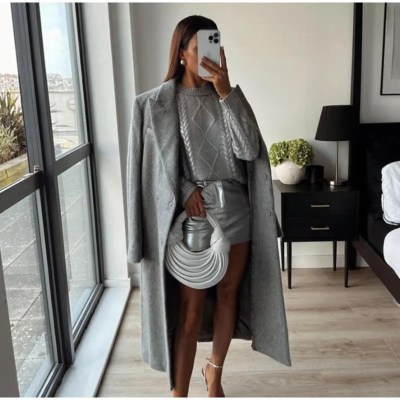 Women's Sweaters Women Gold O Neck Sweaters Causal Long Sleeve Bright Silk Thread Knit Pullover Autumn Elegant Office Ladies Chic Loose Jumpers 2