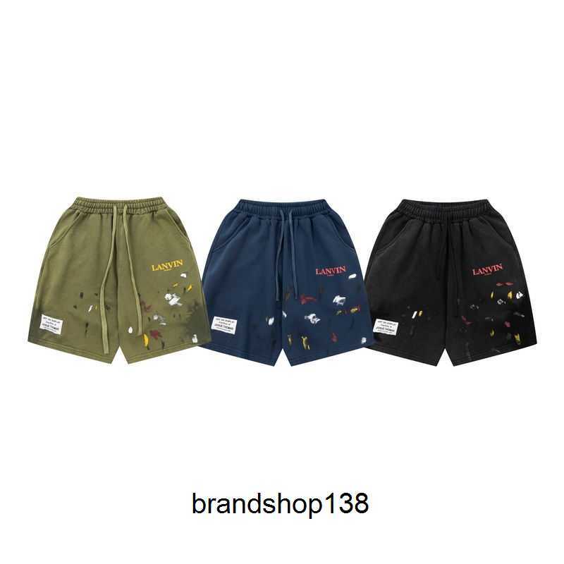 Men' Shorts Gallery Deep Lanvin Co Branded Splashed Ink Wash Label Five Point Pure Cotton Loop Shorts and Sports Pants, Matcha color
Men' Shorts Gallery Deep Lanvin Co Branded Splashed Ink Wash Label Five Point Pure Cotton Loop Shorts and Sports Pants, Matcha color
