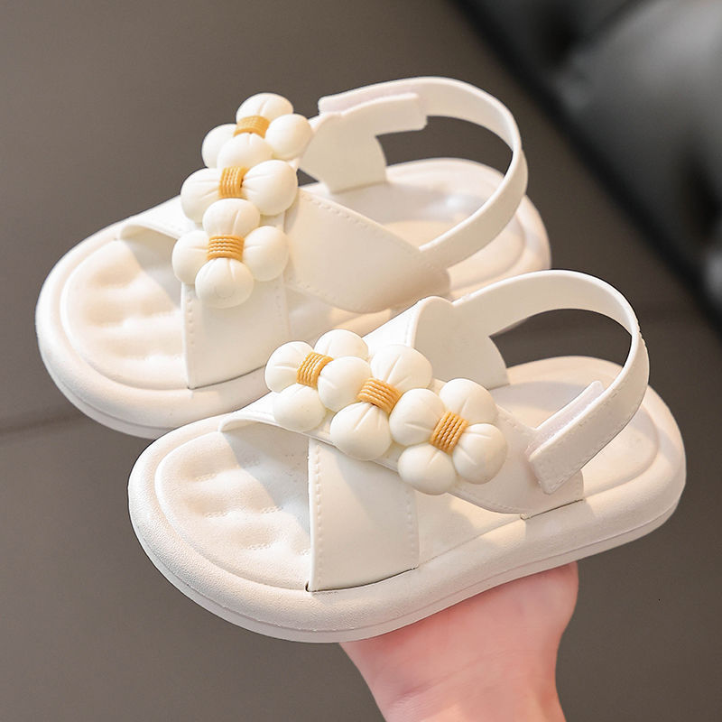 Sandals Children Girls' Sandals Soft Princess Sandals Lightweight Flower Baby Shoes Comfortable Summer Girls Cartoon Cute Sandal 230421