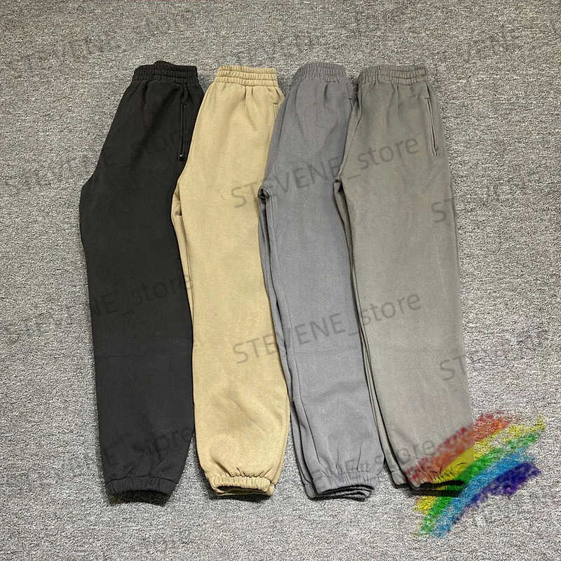 Men's Pants Solid SEASON 6 Sweatpants Men Women Best Quality Pants Velvet Cotton Season Series Trousers Zipper Pocket Tag T231121