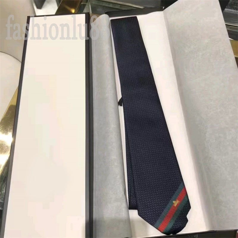 

Luxury red ties for men black designer tie silk leisure soft wear convenient bee embroidery printing cravat valentine s day gift originality black C23