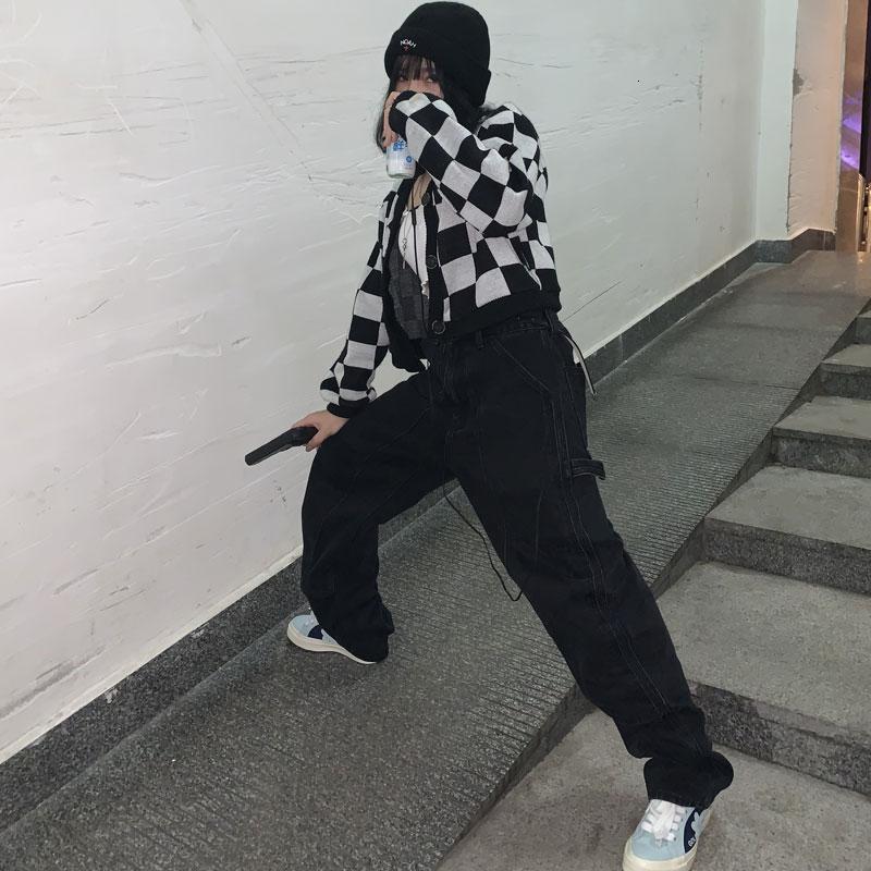 Women's Jeans Retro Jeans Women Harajuku Vintage Black Street BF Style Chic College Teens Streetwear All-match Loose Fashion Femme Trousers 23042