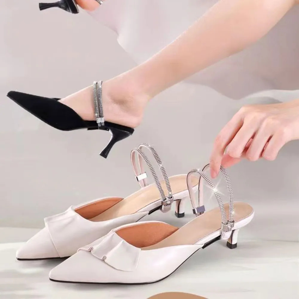 Shoe Parts Accessories Womens Strapless Triangle Buckle High Heels Adjustable Lace Ankle Loose Non slip 231121