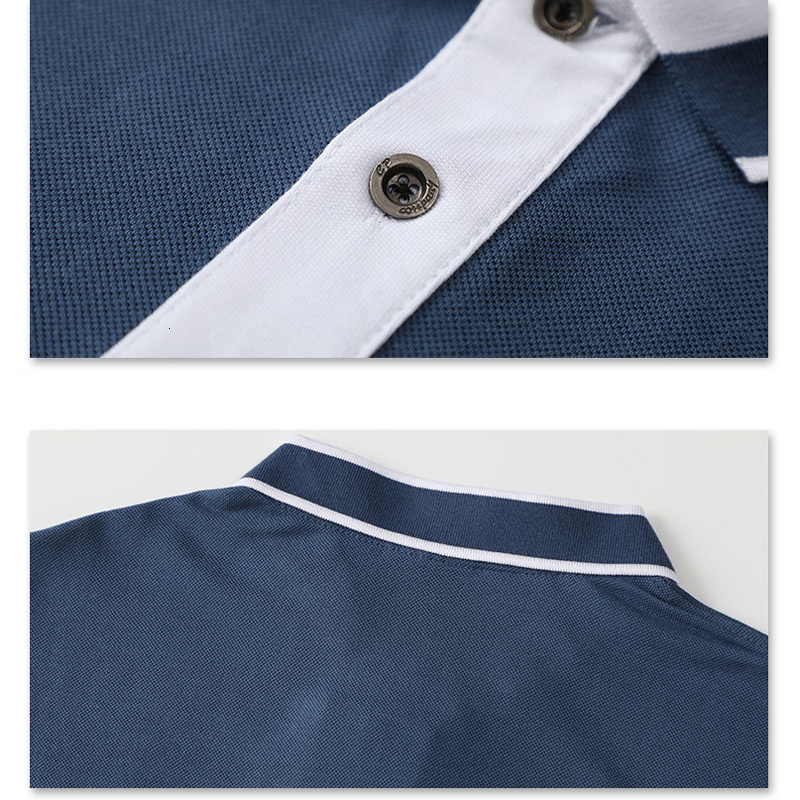 Men's Polos Men Polo Shirt Mens Stripe Polo Shirts Summer Casual Cotton Short Sleeves Shirt Homme 5XL Plus Size Business Work Men Tops Tees 23042