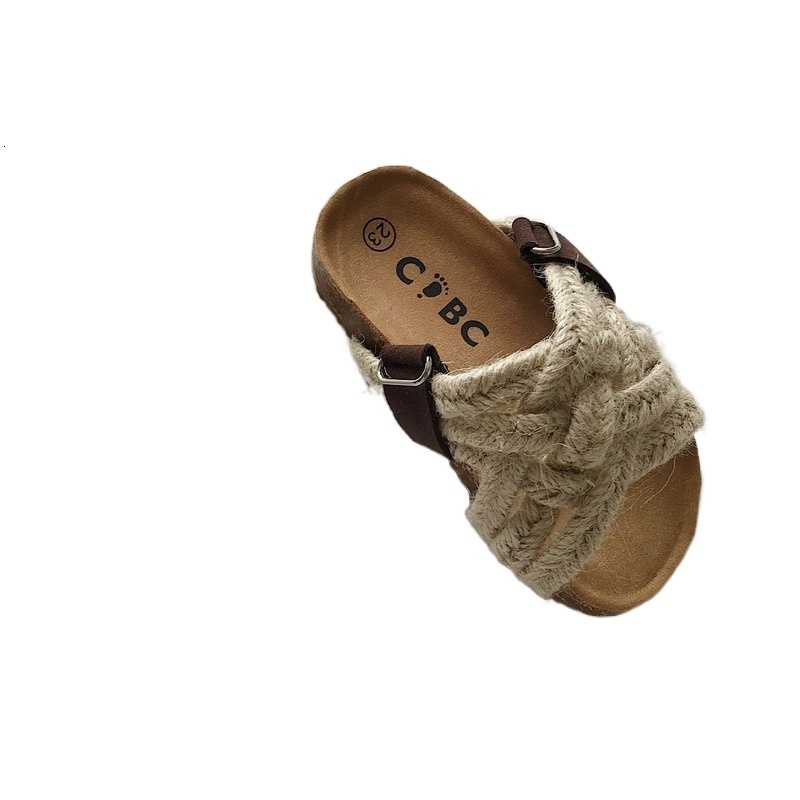 Sandals Toddler Boys and Girls Summer Beach Leisures Sandals Wear Two Style Kids Hemp Sandals Anti-kick Children's Sandals Shoes Soft 230421