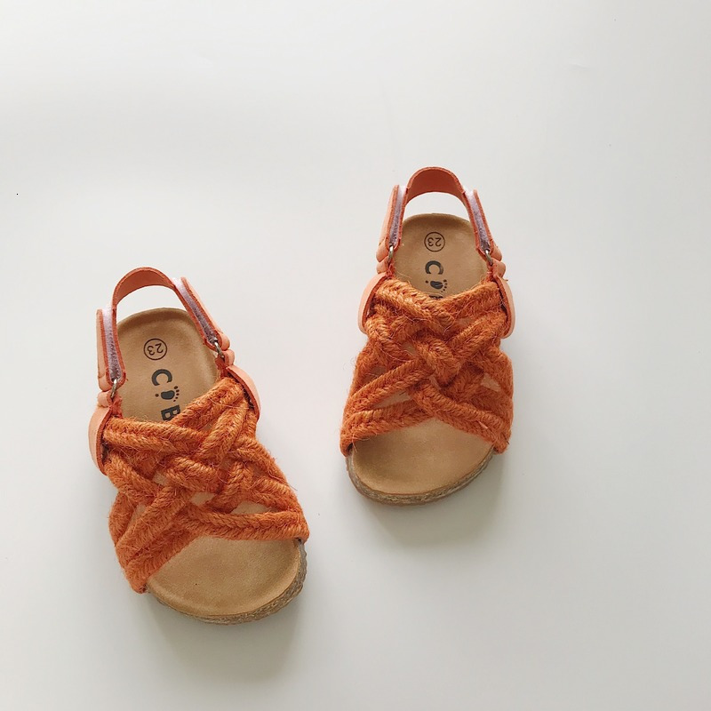 Sandals Toddler Boys and Girls Summer Beach Leisures Sandals Wear Two Style Kids Hemp Sandals Anti-kick Children's Sandals Shoes Soft 230421