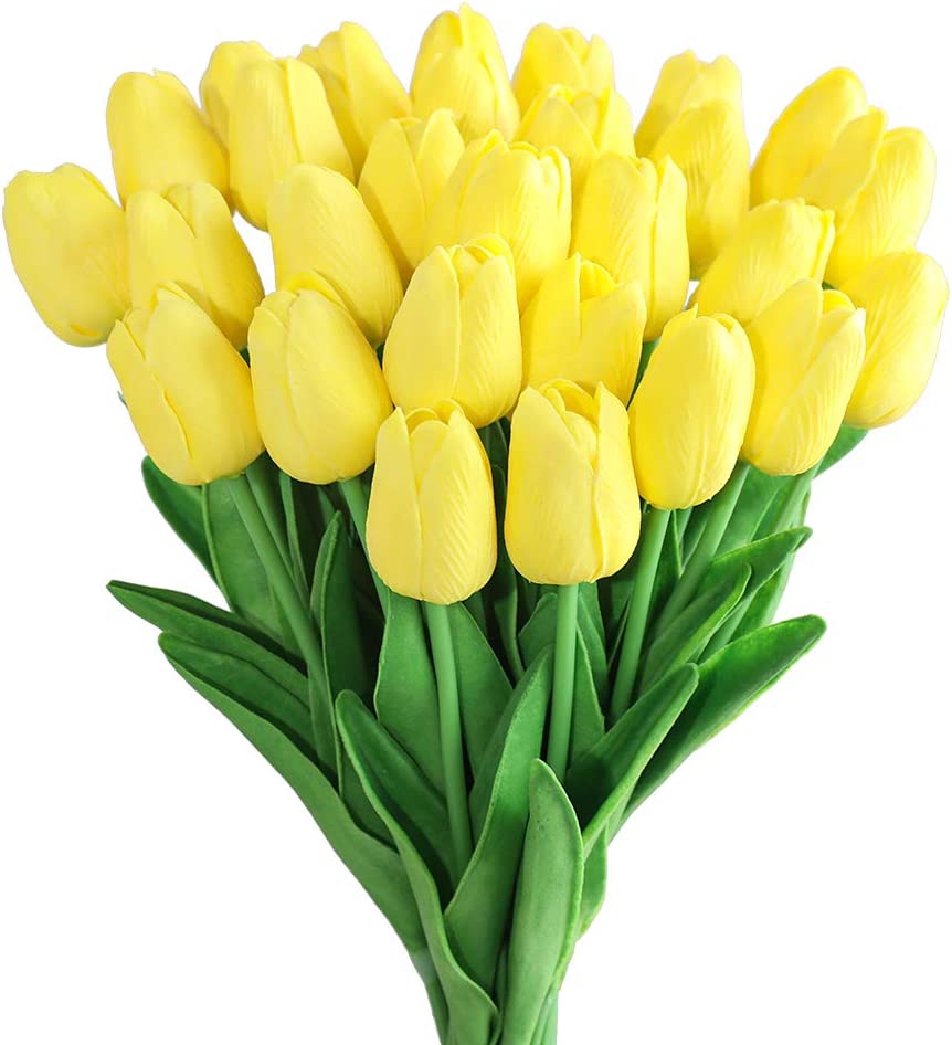 Luxury Silicone Real touch Tulips Bouquet decorative Artificial Flowers living room decoration flores artificiales