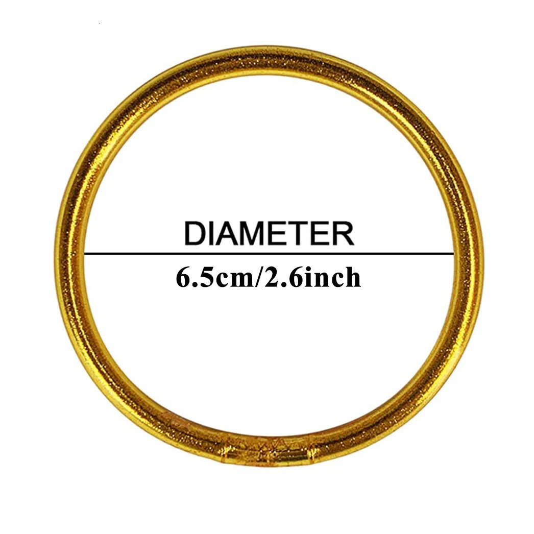 Bangle 9piece sparkg and stackable jelly tube plastic bracelet set suitable for women filg silicone lightweight watches girls gifts 231121 dh911125171
