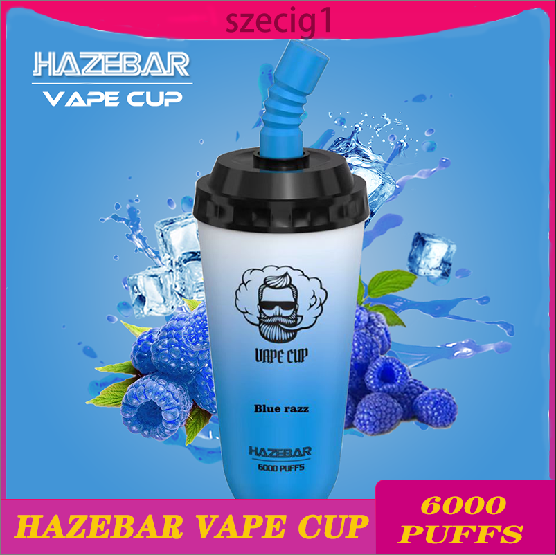 Original HAZEBAR VAPE CUP 6000 puffs Disposable Electronic Cigarette Starter Kit Strength 0 2 5% Vape 15ml 650mAh Battery Rechargeable Vape Pen milk tea cups
Original HAZEBAR VAPE CUP 6000 puffs Disposable Electronic Cigarette Starter Kit Strength 0 2 5% Vape 15ml 650mAh Battery Rechargeable Vape Pen milk tea cups
