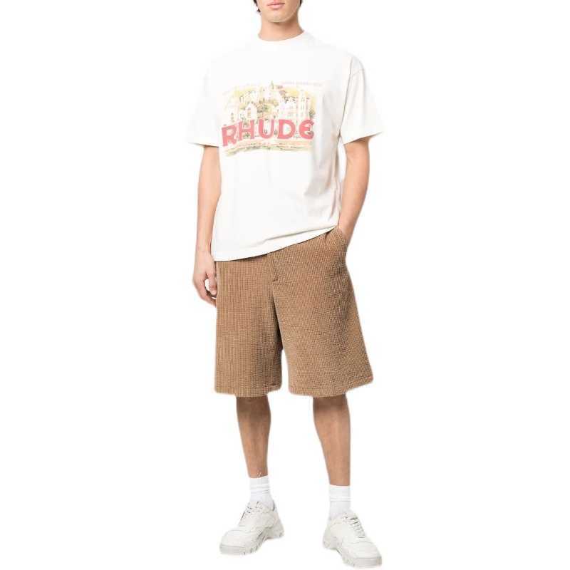 Designer Fashion Clothing Tees TShirts 22 Summer New Rhude High Street Castle Letter Print Loose Versatile Short Sleeve T-shirt Men Women Tops Cotton Streetwear, Black
Designer Fashion Clothing Tees TShirts 22 Summer New Rhude High Street Castle Letter Print Loose Versatile Short Sleeve T-shirt Men Women Tops Cotton Streetwear, Black