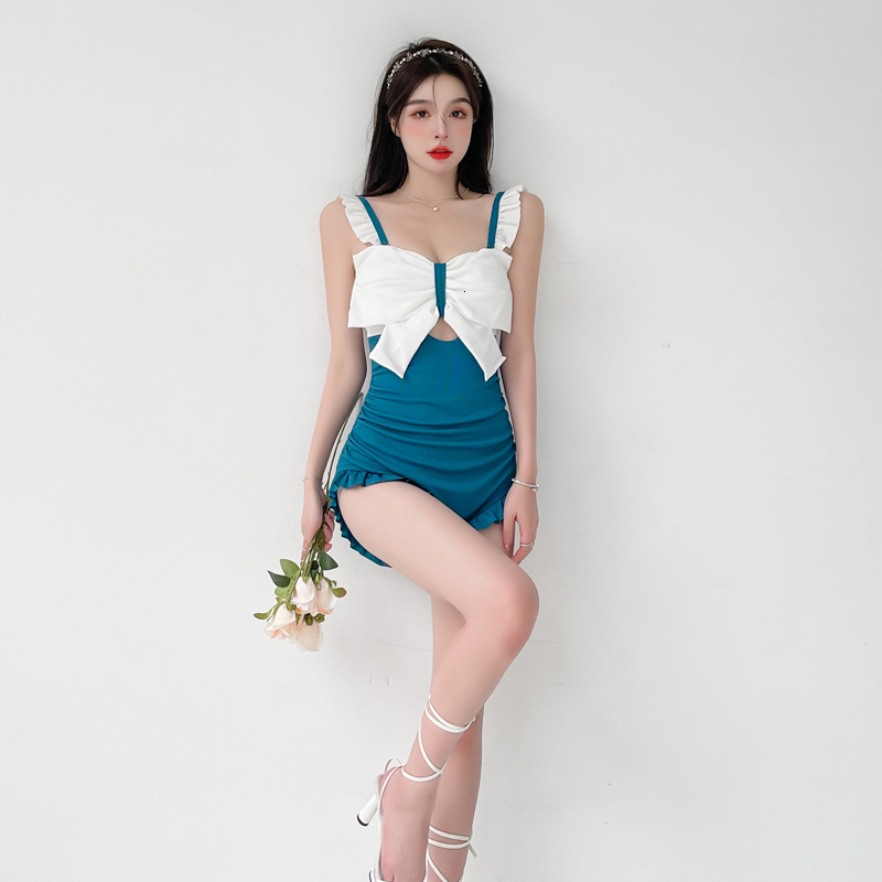 Women's Swimwear Swimsuit Women Bikini kawaii Korean Fashion Padded Swimwear Girls Sexy Push Up Slim Fit Beach Wear Monokini Summer 230421