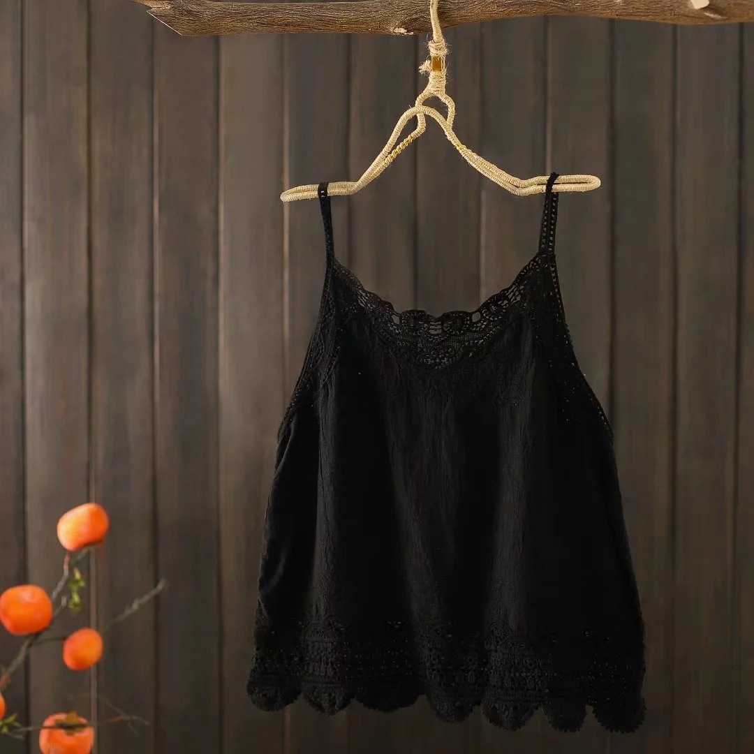 Camisoles Tanks Summer Lace Tanks Tops Women Sexy Loose Sleeveless Fashion Lady Backless Camis White 230421