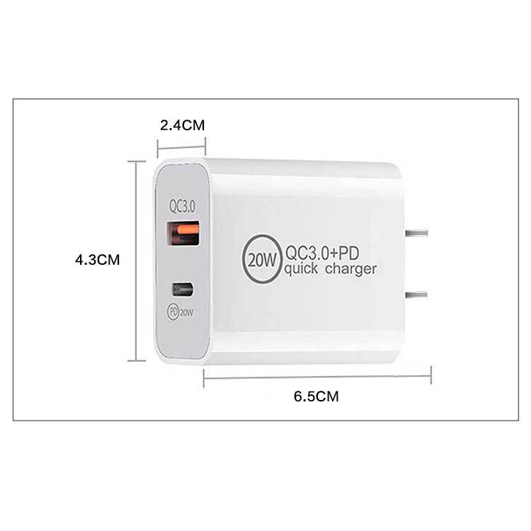 Fast Charger Universal 2.4A Chargers Dual Ports Type c USB-C PD EU US Wall Chargers Power Adapters For IPhone 14 Plus x xs max 11 12 13 Pro Samsung ta