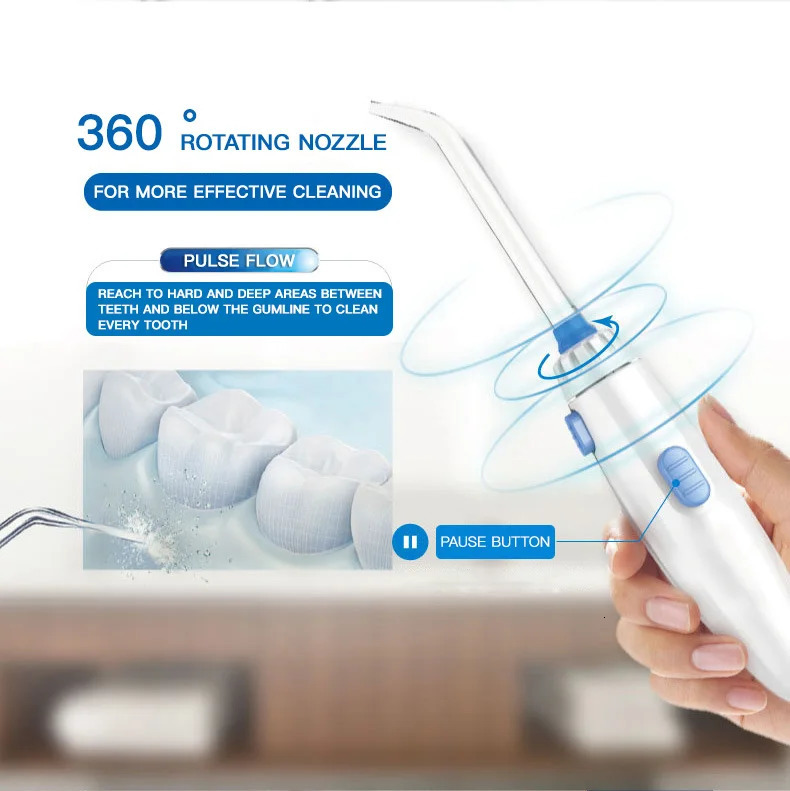 Other Oral Hygiene Oral Irigator Professional Irrigator Teeth Water Flosser Cleaner Pick Dental Scraper Remover Mouth Washer Plaque Portable Jet 23112
