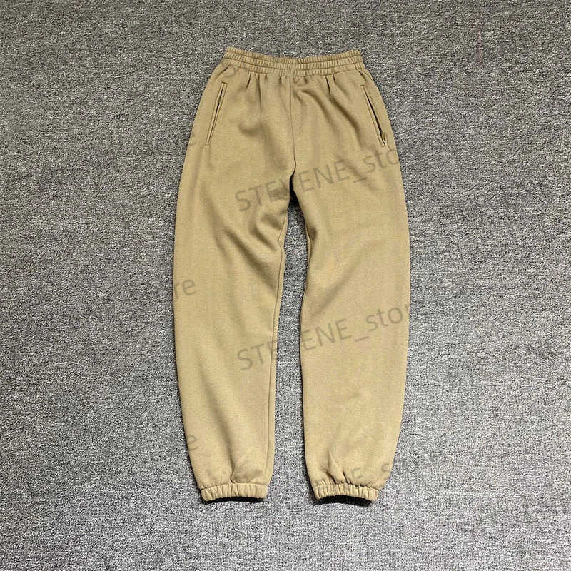 Men's Pants Solid SEASON 6 Sweatpants Men Women Best Quality Pants Velvet Cotton Season Series Trousers Zipper Pocket Tag T231121