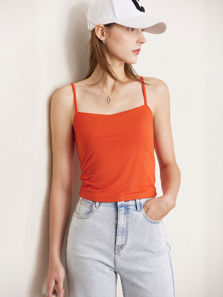Camisoles Tanks AMII Minimalism Camisole for Women Spring Fashion Solid Color All-match Slim Korean Casual Tank Top 12270222 230421