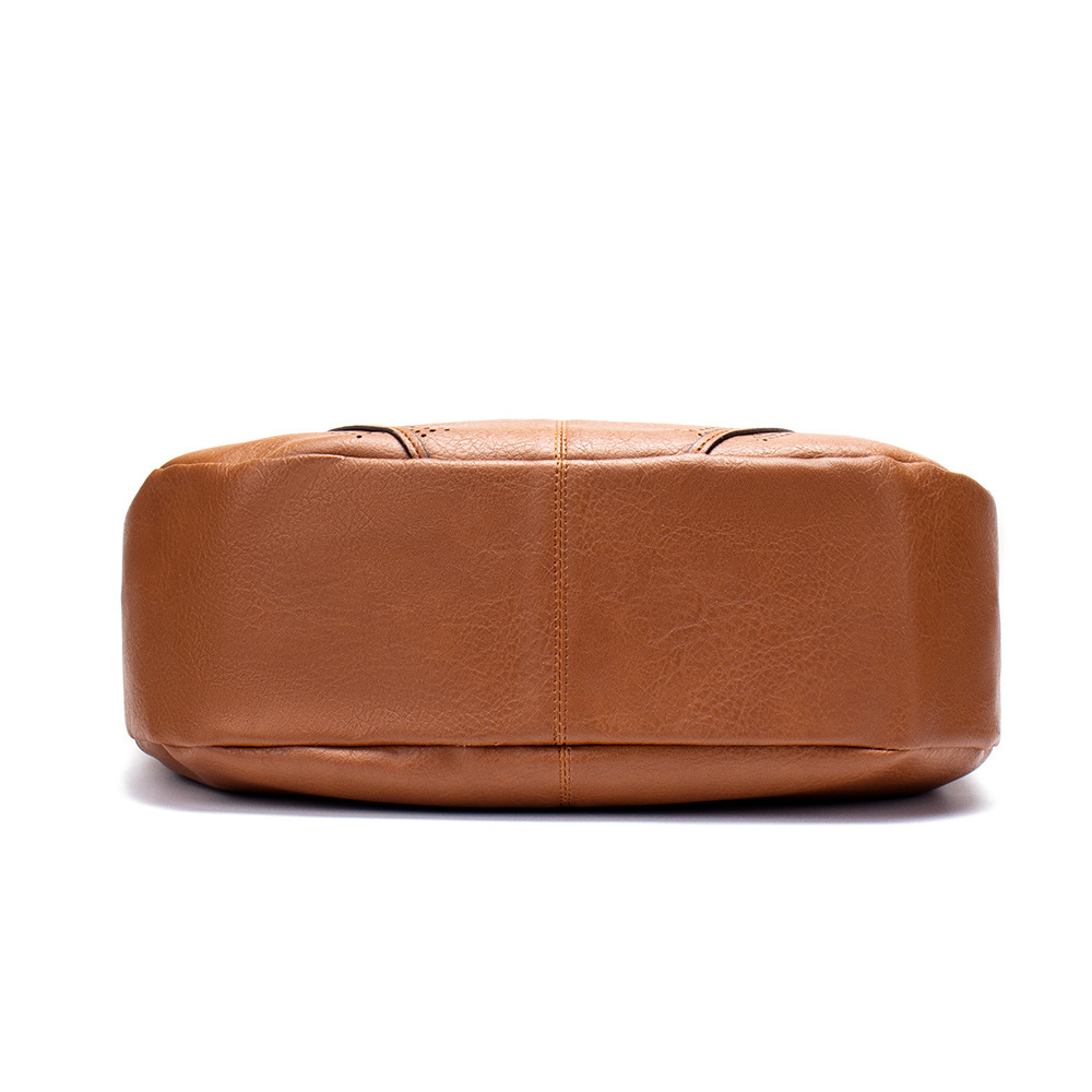 Outdoor women's bag trend shoulder bag tassel solid color large capacity PU handbag