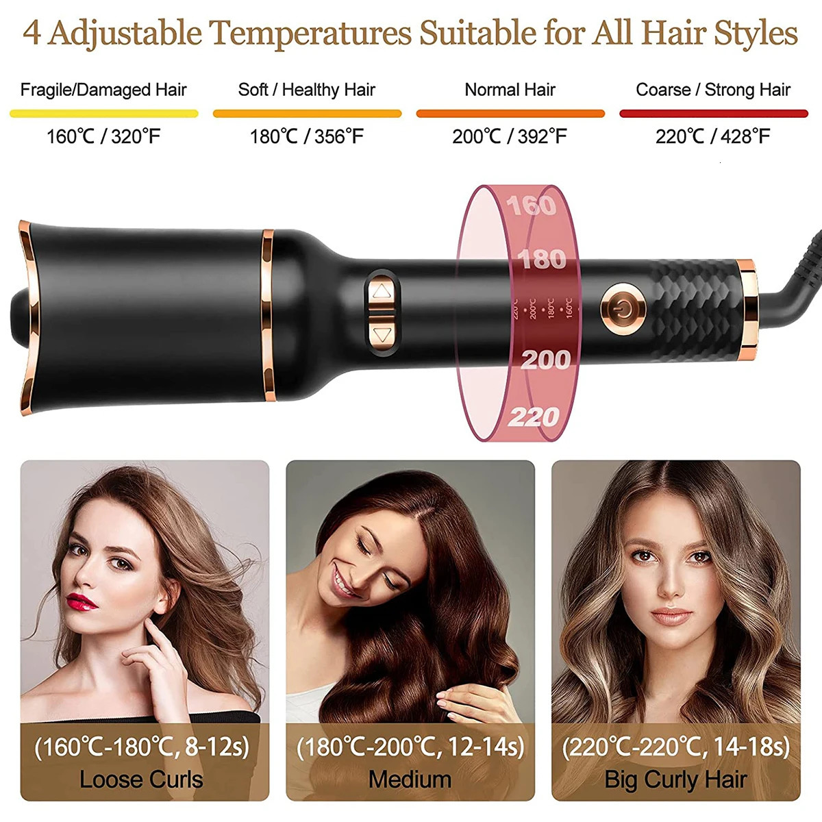 Curling Irons Multi-Automatic Hair Curler Hair Curling Iron LCD Ceramic Rotating Hair Waver Magic Curling Wand Irons Hair Styling Tools 231120