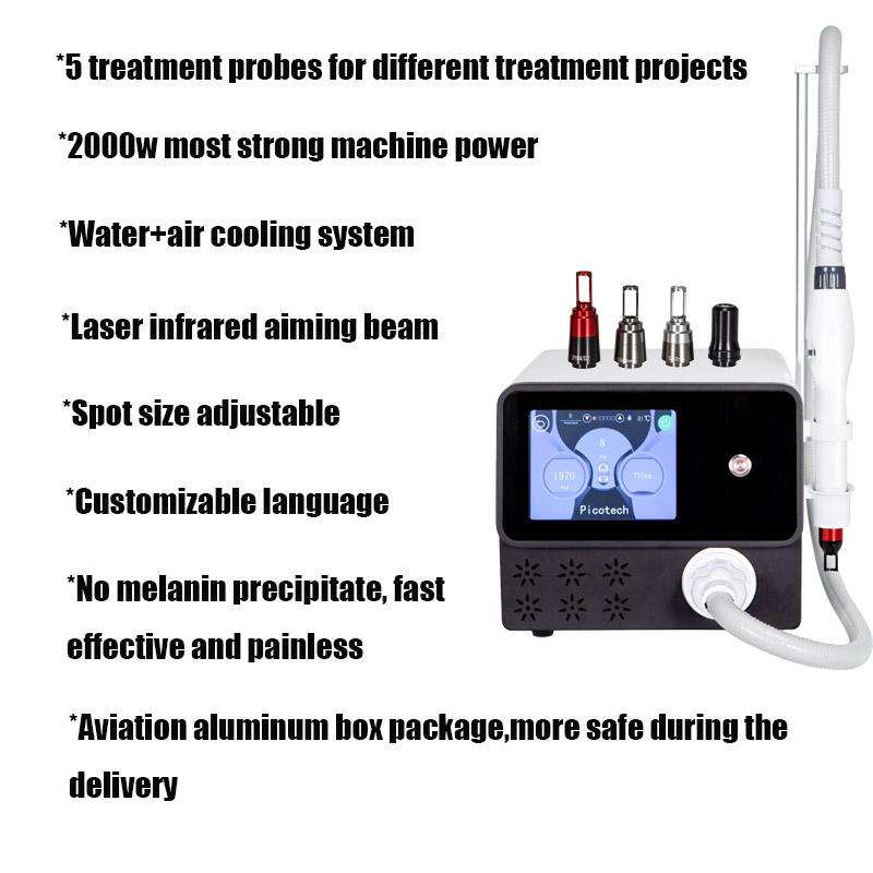 Portable Tattoo Removal Acne Scar Mole Freckle Dark Spot Black Pigment Removal Mini Laser Picosecond