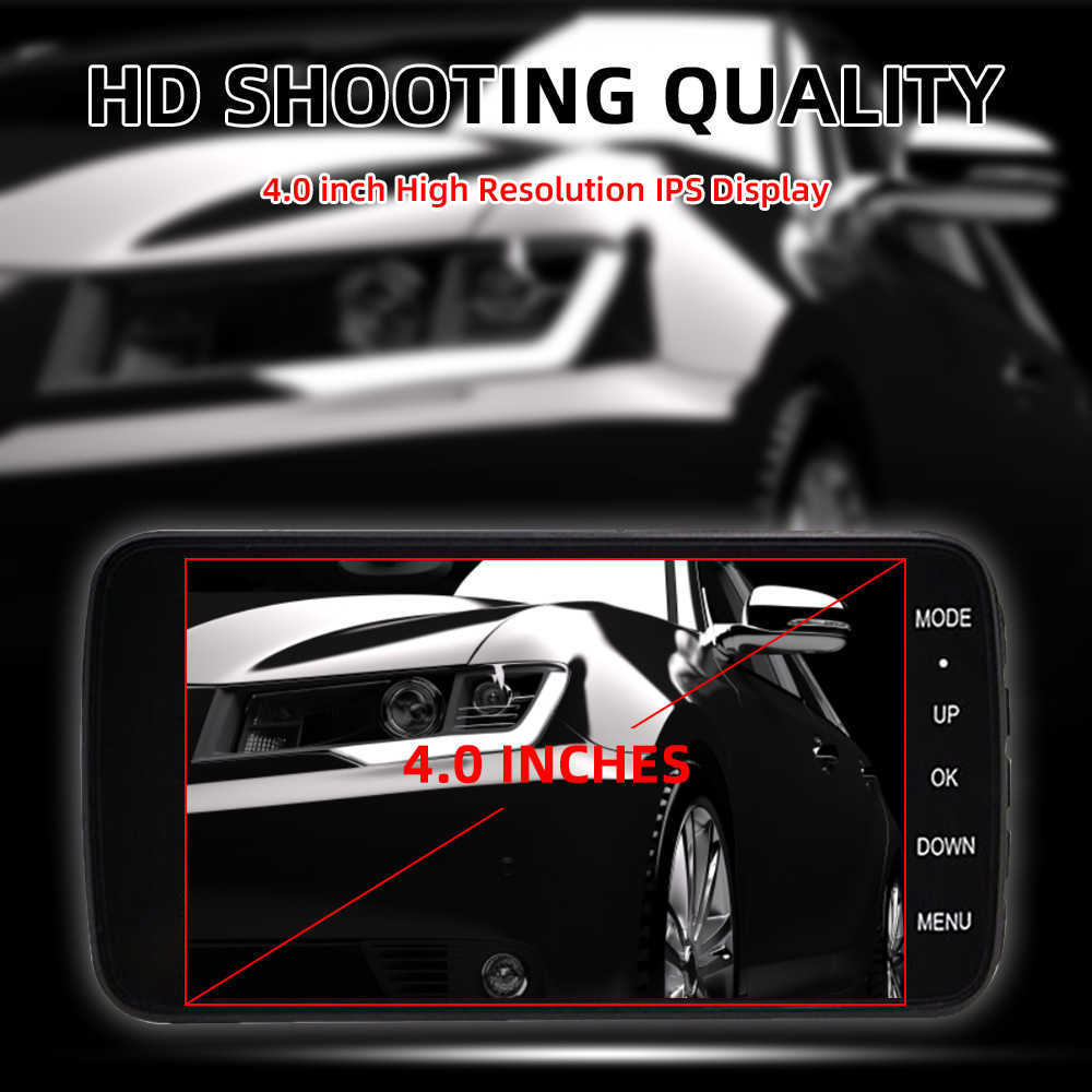 Full Hd 1080P Dash Cam Video Recorder Driving for Front and Rear Car Recording Night Wide Angle Dashcam Video Registrar Car Dvr