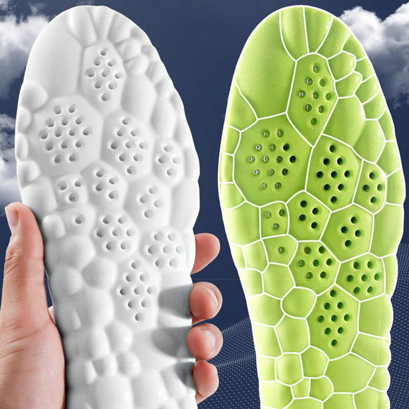 Shoe Parts Accessories 4D Latex Sport Insoles Super Soft High Elasticity Pads Anti pain Deodorant Cushion Arch Support Running Foot Insole 230420