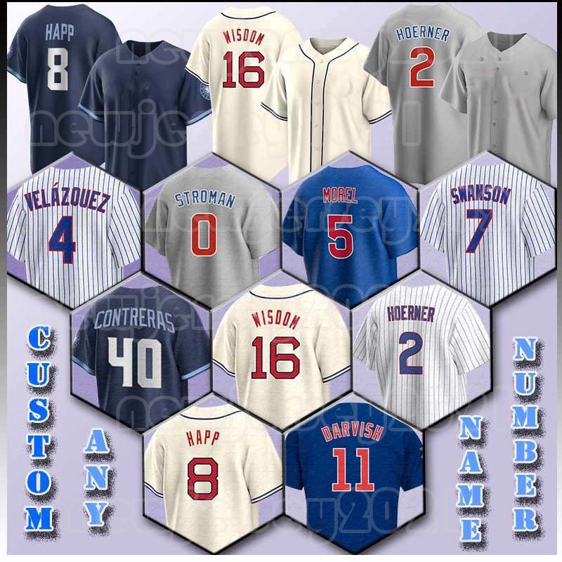 7 Dansby Swanson 0 Marcus Stroman Baseball Jersey Christopher Morel Cody Bellinger Ian Happ Justin Steele Kyle Hendricks Seiya Suzuki Nick Madrigal Patrick Wisdom