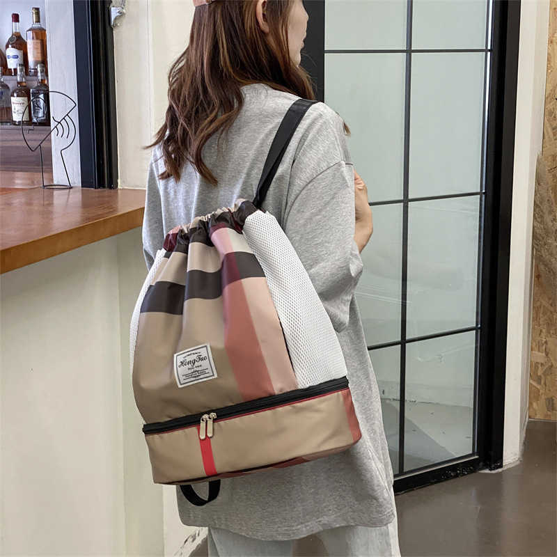 Fitness Bag Dry and Wet Separation Swimming Bag Waterproof Beach Storage Sports Equipment Backpack Women Small Bag Swimming Bag Portable Women 230313