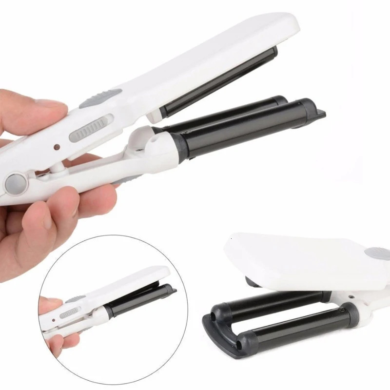Curling Irons Mini Triple Barrel Hair Curler Professional Curling Iron Ceramic Hair Waver Iron Electric Curling Salon Wave Roller Hair Styling 231120