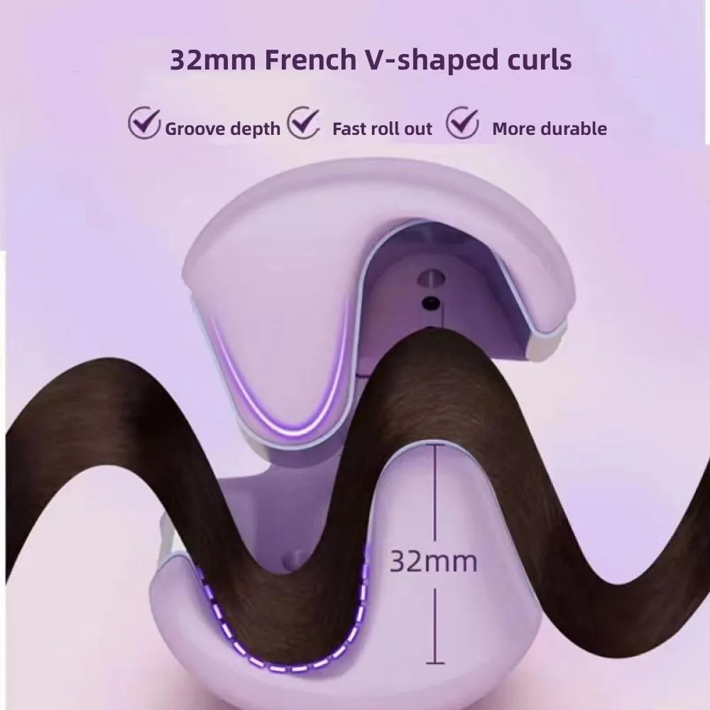 Curling Irons Portable Curling Iron Negative Ion Electric Splint Wet Dry Curlers 32mm Cute Wave Egg Rolls Hair Curlers Fast Heating Hair Waver 231120
