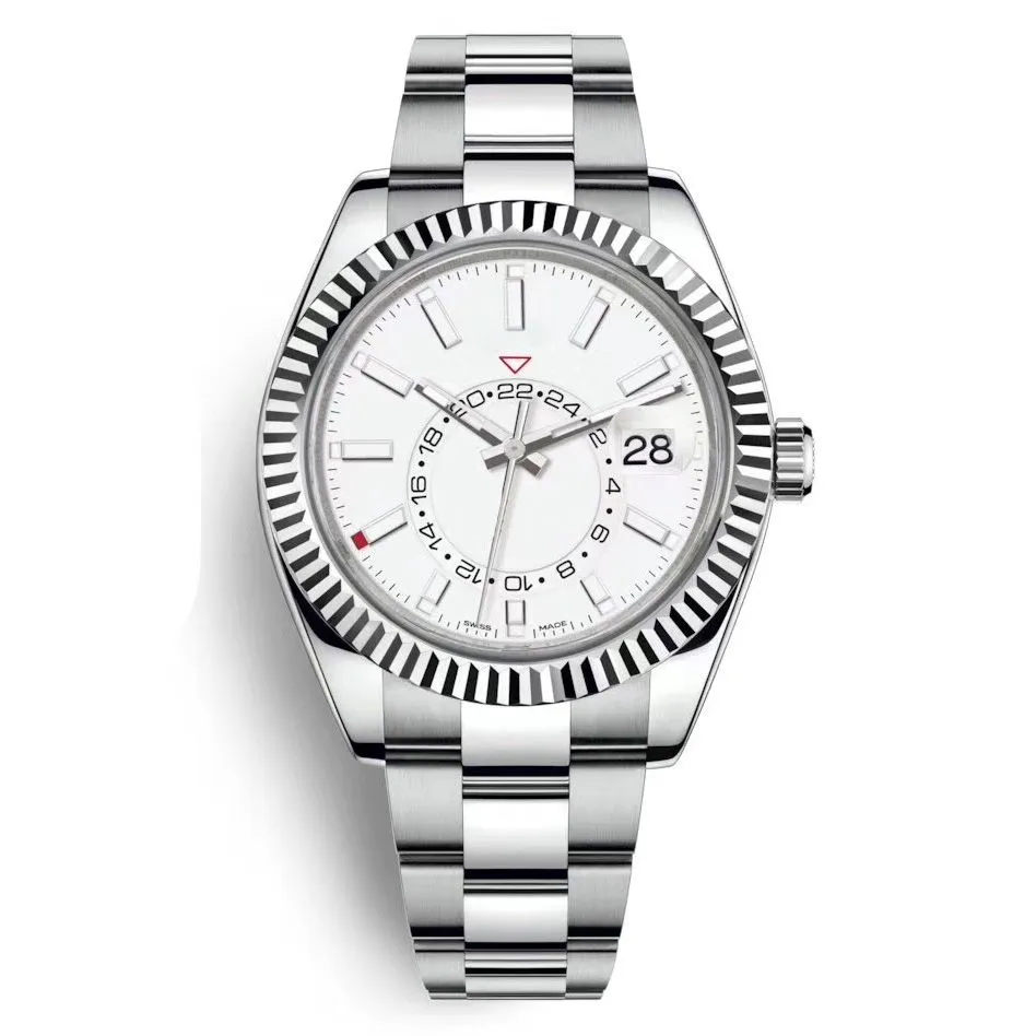 U1 TOP AAA Navy ST9 Steel Mens WOMEN Watches Blue GMT Automatic Movement Dial Sapphire Calendar Monthly 42mm Watch Stainless Sky Dweller Skydweller men Wristwatches