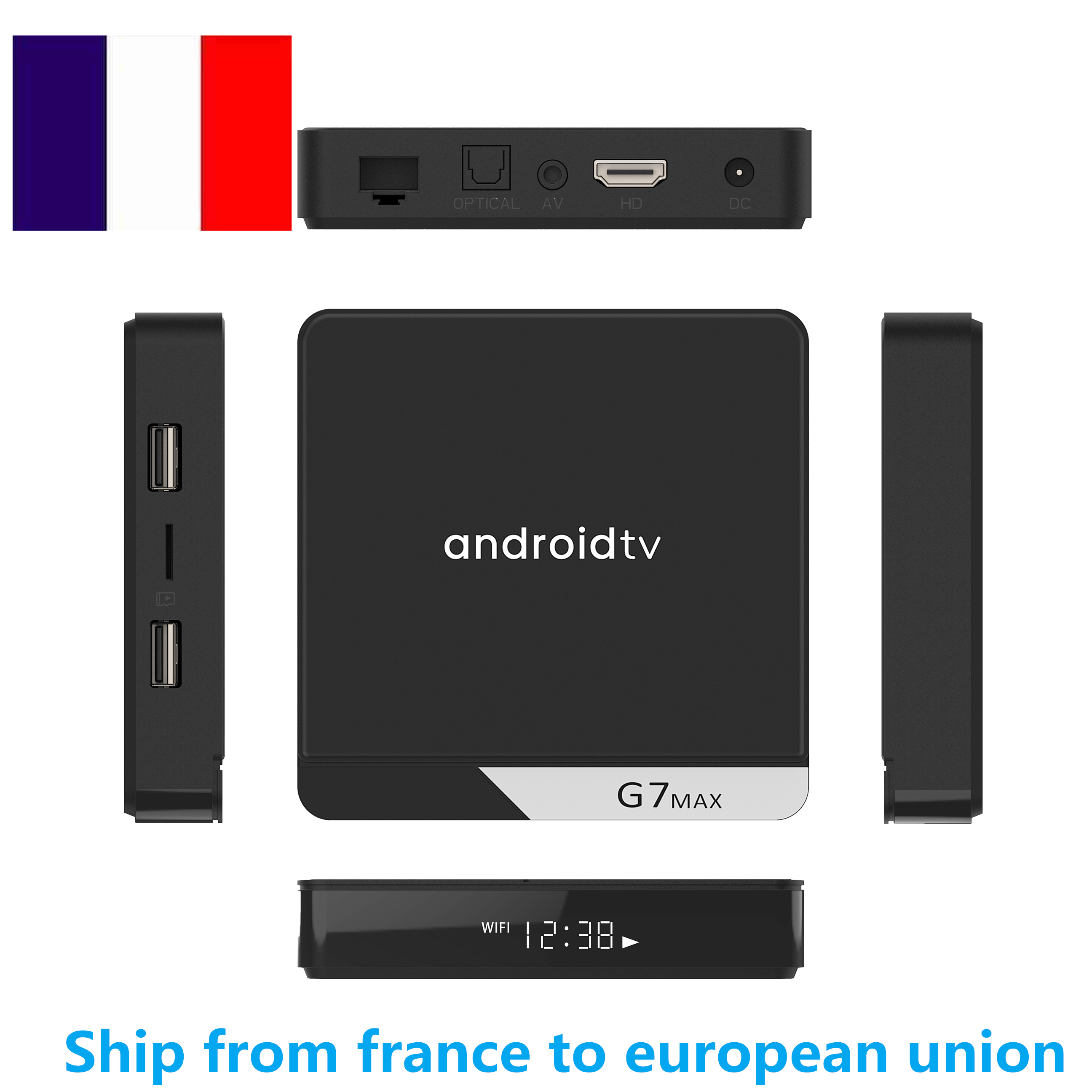 Ship From france G7 MAX ANDROID 11 OS TV BOX AMLOGIC S905Y4 quad core 4gb ram 32gb 64gb rom dual wifi BT VOICE REMOTE