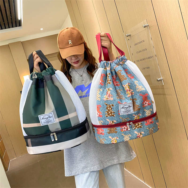 Fitness Bag Dry and Wet Separation Swimming Bag Waterproof Beach Storage Sports Equipment Backpack Women Small Bag Swimming Bag Portable Women 230313