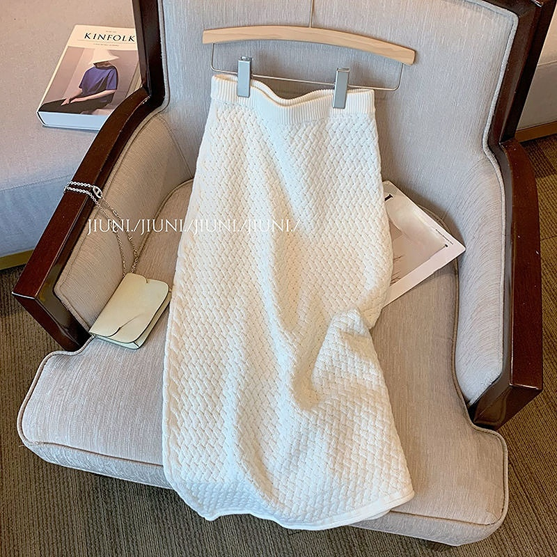 Two Piece Dress Tanks Tops Camis Crop O Neck Lace Up Blouse Sleeveless T Shirt A Line White Skirts Knitting Two Piece Sets Slim Spring Wild 230421