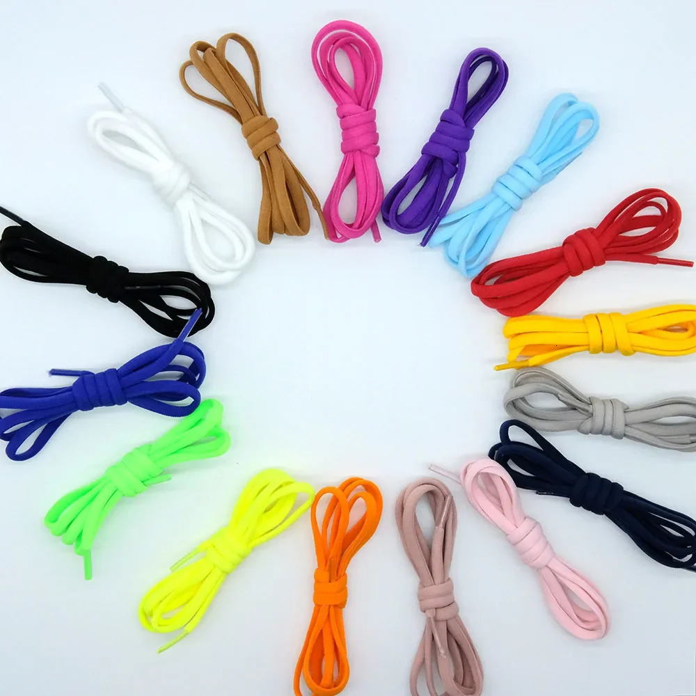 Shoe Parts Accessories 1 pair of elastic shoelaces semi circular tie free suitable for children and adults sports shoes fast lazy metal lock 231121