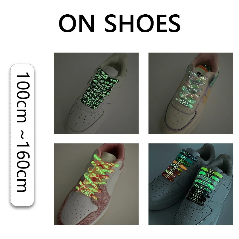 Shoe Parts Accessories Luminous shoes AF1 luminous flat sole shoelaces and shoe decorations used for sports dance party accessories 231121