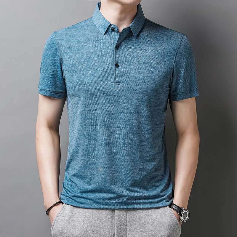 Men's Polos BROWON Polo Shirt Men Summer Thin Breath Smart Casual Mens Polo Shirts with Short Sleeve Solid Color Anti-wrinkle Clothes 230421