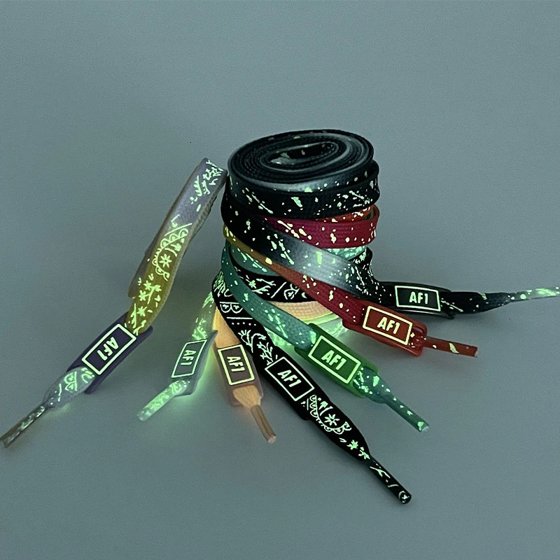 Shoe Parts Accessories Luminous shoes AF1 luminous flat sole shoelaces and shoe decorations used for sports dance party accessories 231121