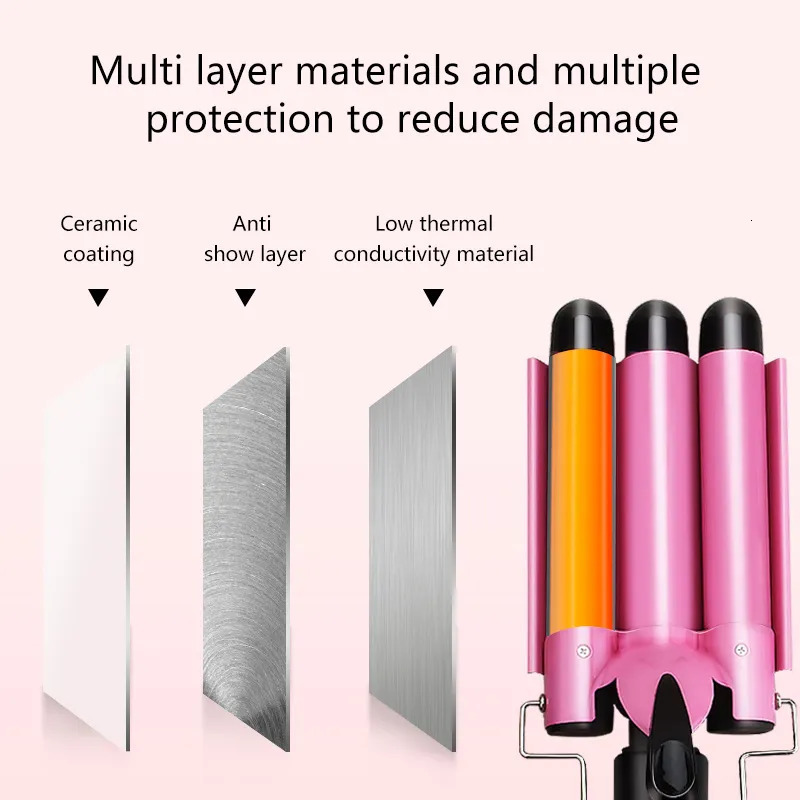Curling Irons Hair Curling Iron Ceramic Professional Triple Barrel Hair Curler Egg Roll Hair Styling Tools Hair Styler Wand Curler Irons 231120