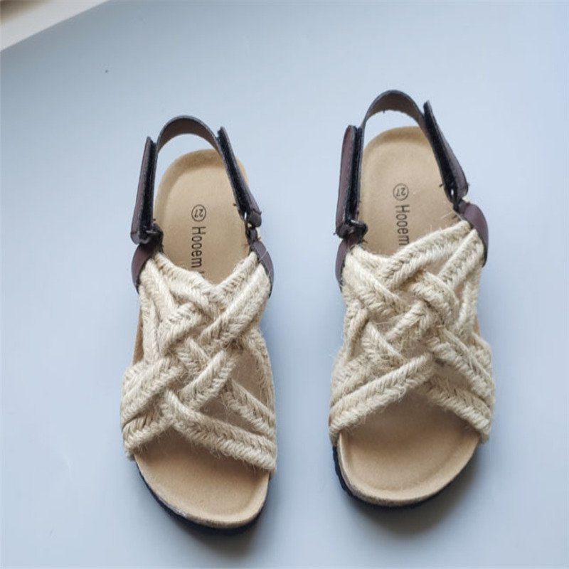 Sandals Toddler Boys and Girls Summer Beach Leisures Sandals Wear Two Style Kids Hemp Sandals Anti-kick Children's Sandals Shoes Soft 230421