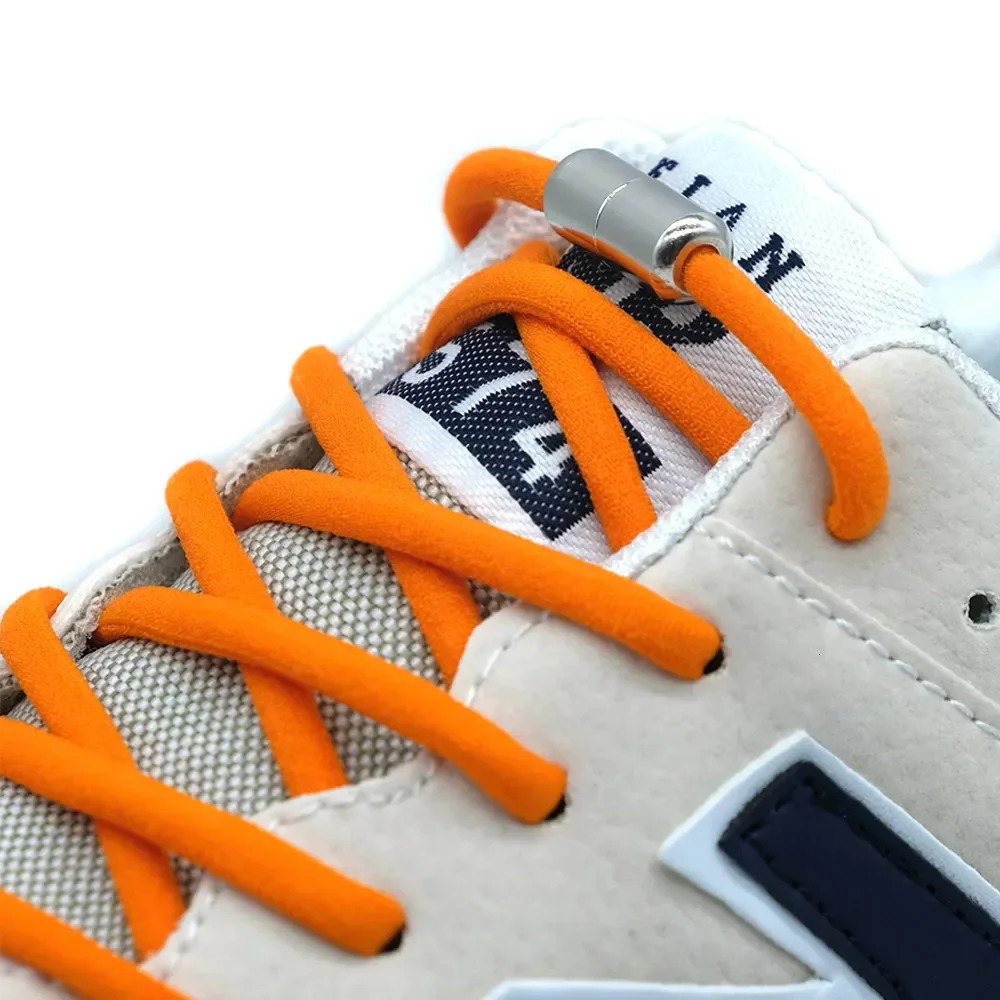 Shoe Parts Accessories Elastic tie free shoelaces suitable for children and adults easy to slide up down sports shoes metal locks shoe laces 231121