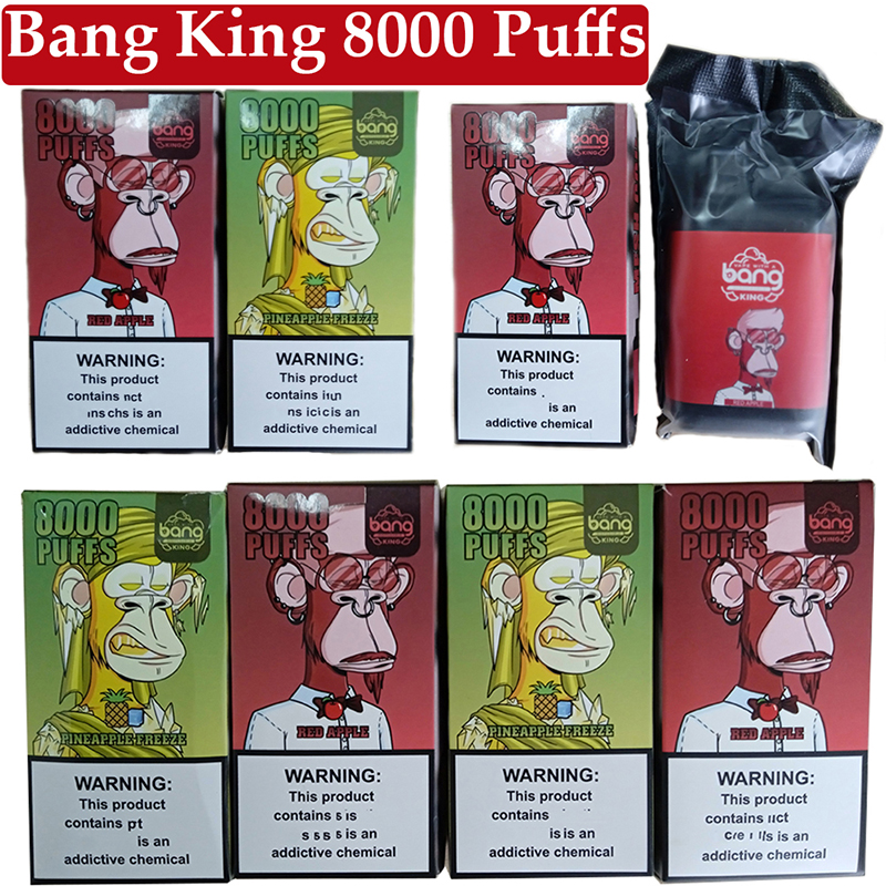Bang King 8000 Puffs Vapes Disposable E Cigarettes 0% 2% 16ml Mesh Coil Pod Cartridges 3% 5% Puff 8000 650mah Rechargeable Battery 10 Flavors Vape Pen Device
Bang King 8000 Puffs Vapes Disposable E Cigarettes 0% 2% 16ml Mesh Coil Pod Cartridges 3% 5% Puff 8000 650mah Rechargeable Battery 10 Flavors Vape Pen Device