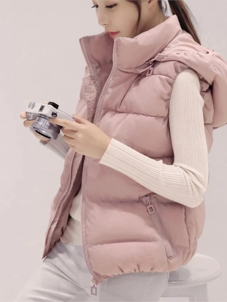 Vests Herstory 2022 Spring Hooded Women Cotton Vest Autumn Casual Warm Thick Waistcoat Sleeveless Solid Removable Hat Vest, P1
Vests Herstory 2022 Spring Hooded Women Cotton Vest Autumn Casual Warm Thick Waistcoat Sleeveless Solid Removable Hat Vest, P1