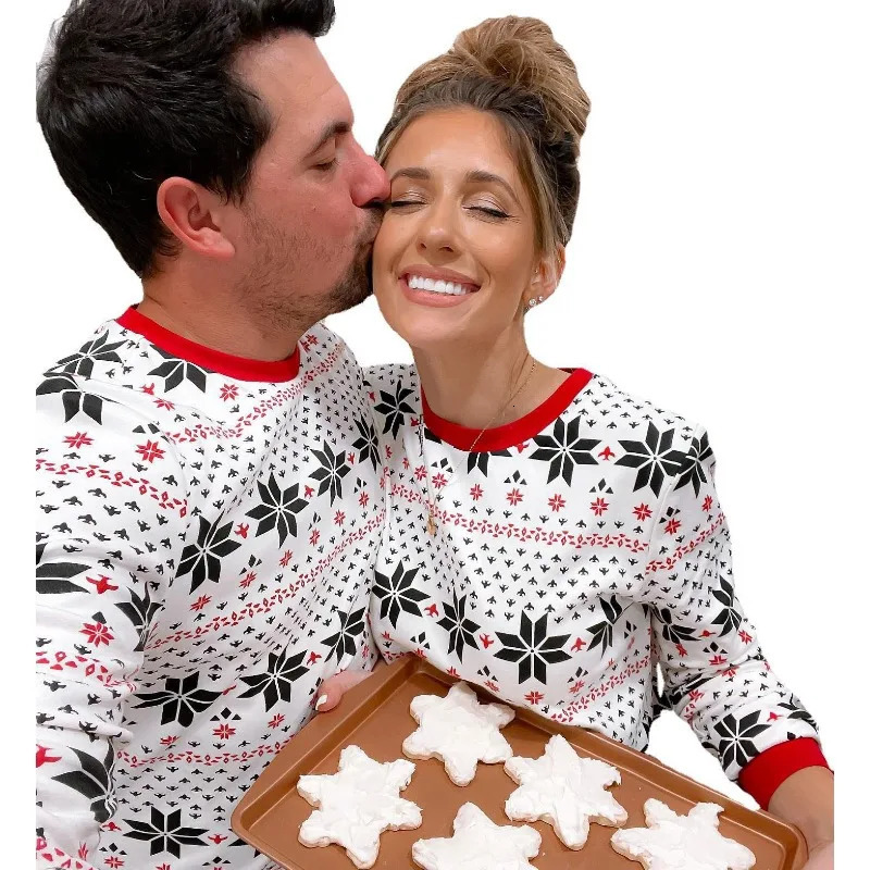 Family Matching Outfits Christmas Family Matching Outfit Pajamas Print Sets Adult Kid Home Clothes Tops Cartoon Pants Xmas Sleepwear Baby Nightwear 23