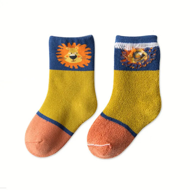 Kids Socks 5 Pair Winter Children Socks Cotton Girl Boy Baby Fashion Cute Cartoon Thicken Warm Soft For Kids 1-3-5-8-12 Years Student Socks 231121