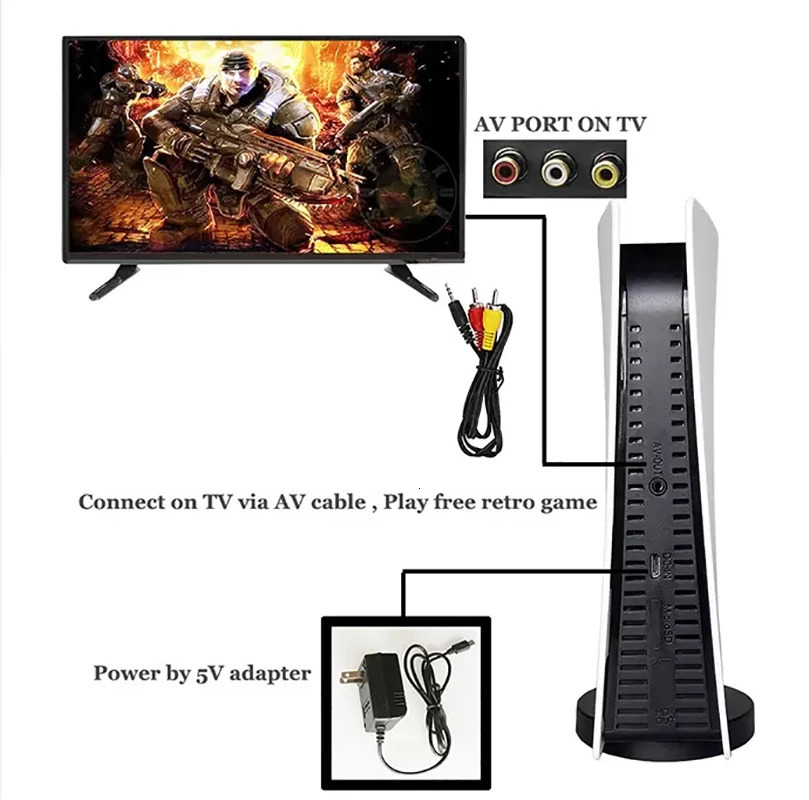 Portable Game Players GameStation 5 Console AVOUT Home TV Station 200Games Double Handle EUUSUK Plug 231120